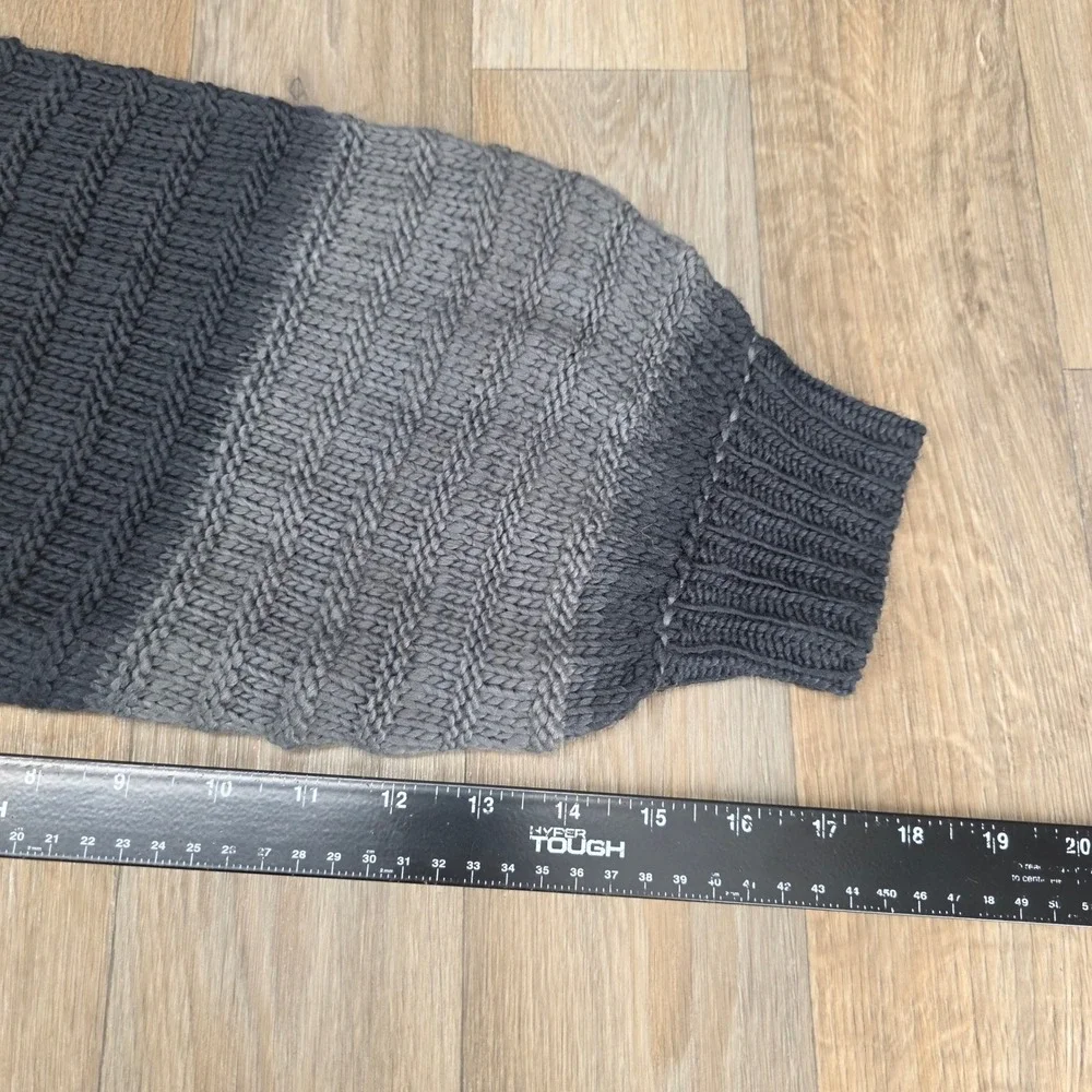 Grey Collection Striped Mock Neck Sweater XL Acrylic Loose Fit‎ Casual